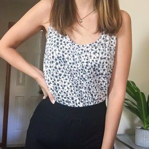 Ann Taylor White Sequin Tank Top